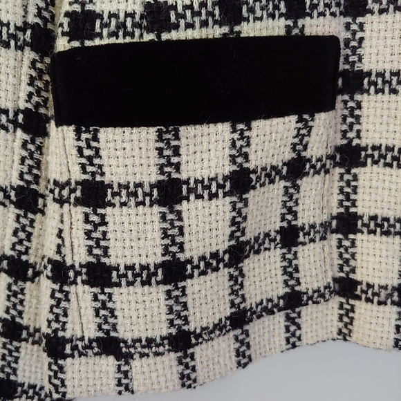 Oscar de la Renta Vintage Wool Checked Jacket Size US 6 - Picture 11 of 15